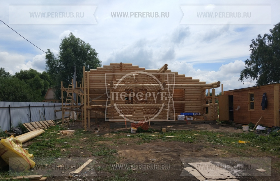 Деревянная баня с бассейном по индивидуальному проекту (Раменский район)