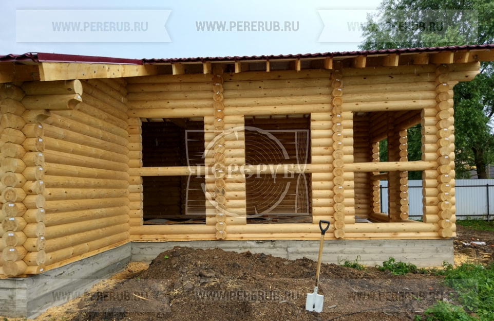 Деревянная баня с бассейном по индивидуальному проекту (Раменский район)